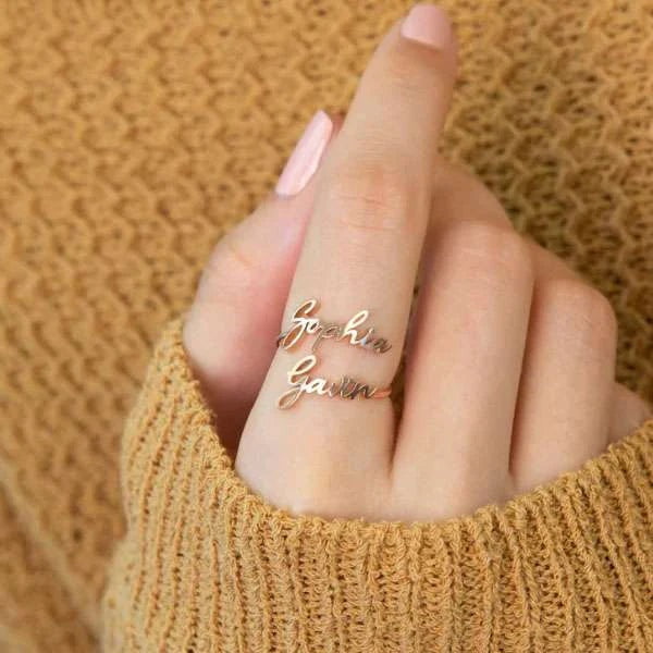 Custom Personalized Name Ring for Women Elegant Customizable Jewelry Piece
